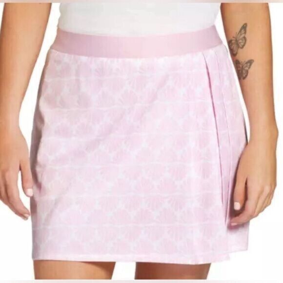 NWT Lady Hagen Plus Size Pink Shell Print Side Pleat Skort/Skirt Golf - Size XXL - Picture 1 of 8